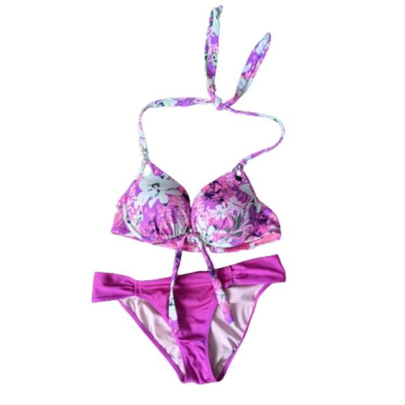 Victoria's Secret Push-up Floral Bikini Size Small 34B - Picture 1 of 12
